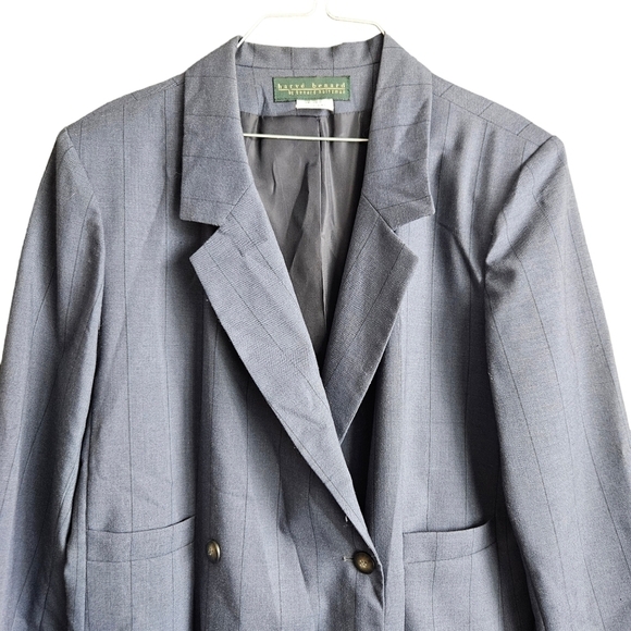 Harve Benard Womens Vintage Long Blazer Suit Jacket Trench Coat Size 16 - Picture 2 of 6